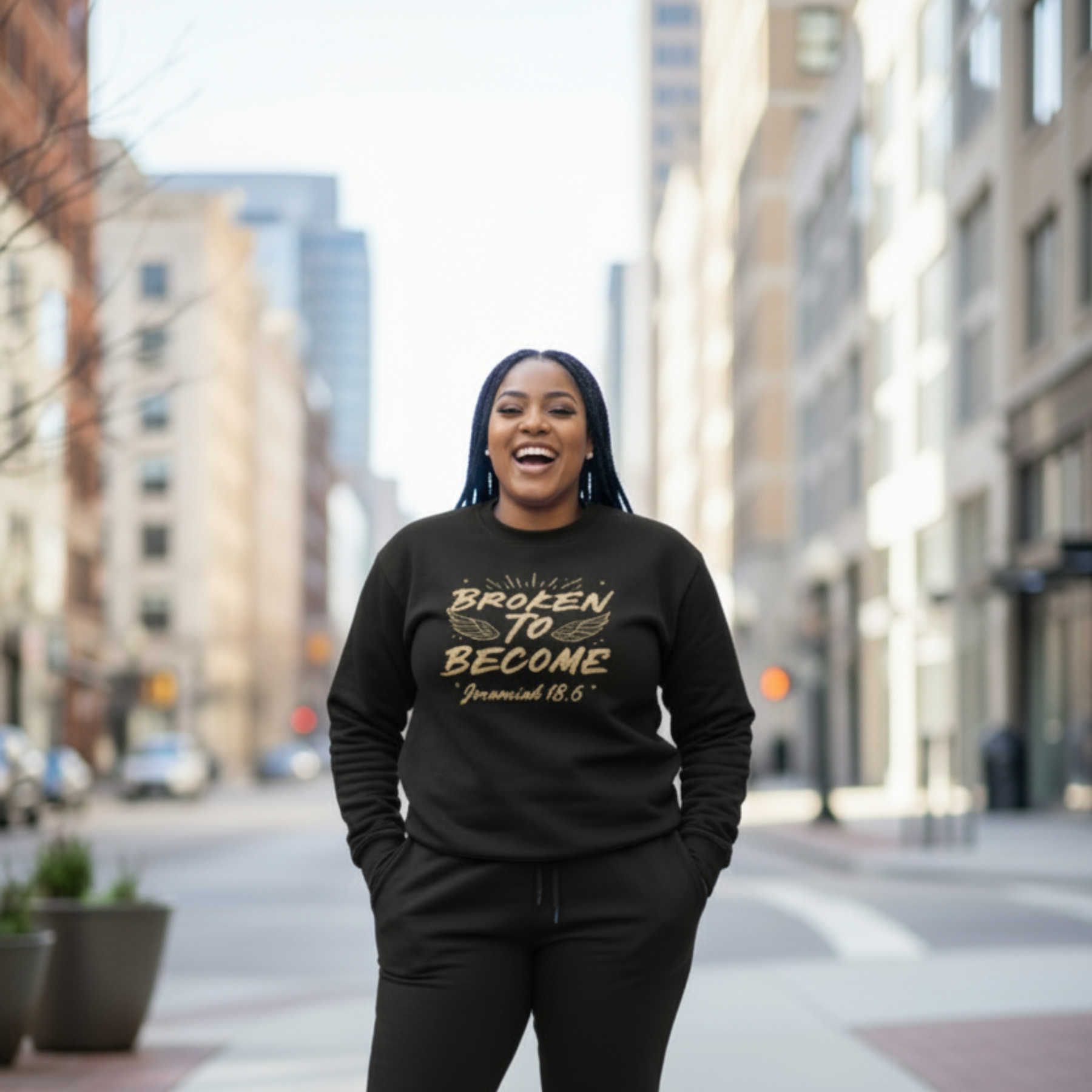 Broken to Become Premium Sweatshirt – Jeremiah 18:6 Christian Apparel